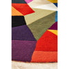 Lecce 1327 Blue Rust Purple Multi Colour Geometric Pattern Round Wool Rug - Rugs Of Beauty - 7