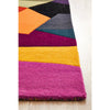 Lecce 1327 Blue Rust Purple Multi Colour Geometric Pattern Wool Runner Rug - Rugs Of Beauty - 7