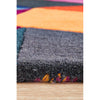 Lecce 1327 Blue Rust Purple Multi Colour Geometric Pattern Wool Runner Rug - Rugs Of Beauty - 8