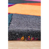 Lecce 1327 Blue Rust Purple Multi Colour Geometric Pattern Wool Runner Rug - Rugs Of Beauty - 8