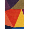 Lecce 1327 Blue Rust Purple Multi Colour Geometric Pattern Wool Rug