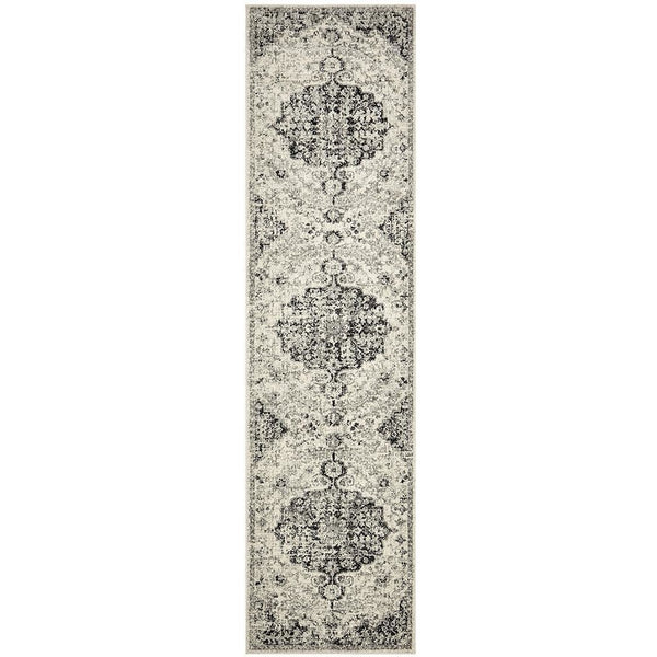 Adoni 150 Transitional Bohemian Charcoal Grey Runner Rug - Rugs Of Beauty - 1