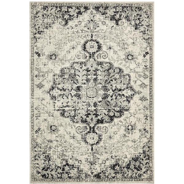 Adoni 150 Transitional Bohemian Charcoal Grey Rug - Rugs Of Beauty - 1