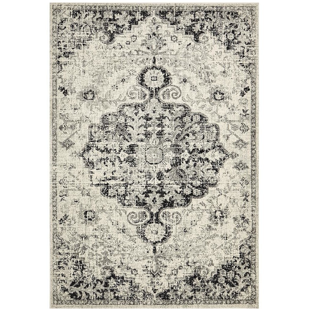 Adoni 150 Transitional Bohemian Charcoal Grey Rug - Rugs Of Beauty - 1