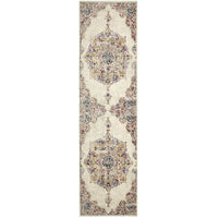 Adoni 154 Bohemian Bone Multi Coloured Runner Rug - Rugs Of Beauty - 1
