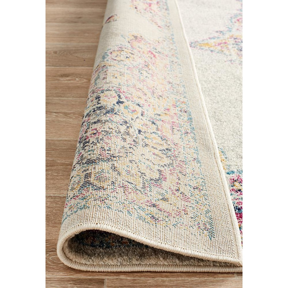 Adoni 154 Transitional Bohemian Bone Multi Coloured Runner Rug - Rugs Of Beauty - 7