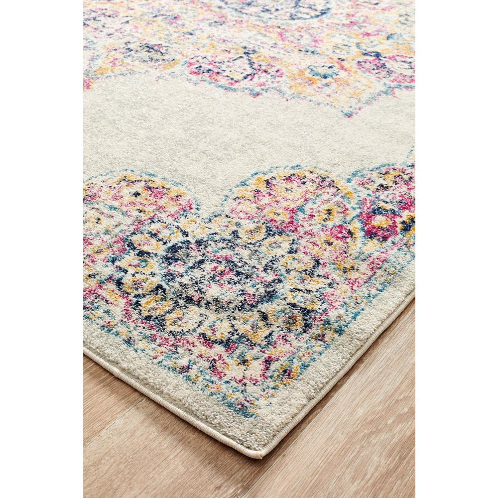 Adoni 154 Transitional Bohemian Bone Multi Coloured Rug - Rugs Of Beauty - 4