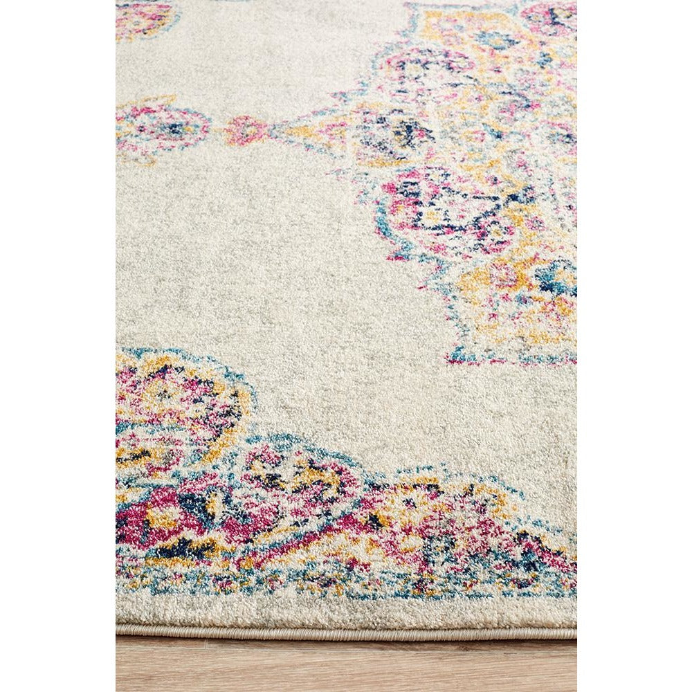 Adoni 154 Transitional Bohemian Bone Multi Coloured Rug - Rugs Of Beauty - 3