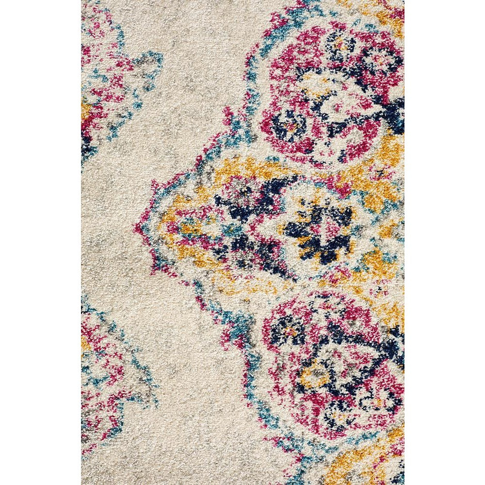 Adoni 154 Transitional Bohemian Bone Multi Coloured Rug - Rugs Of Beauty - 6