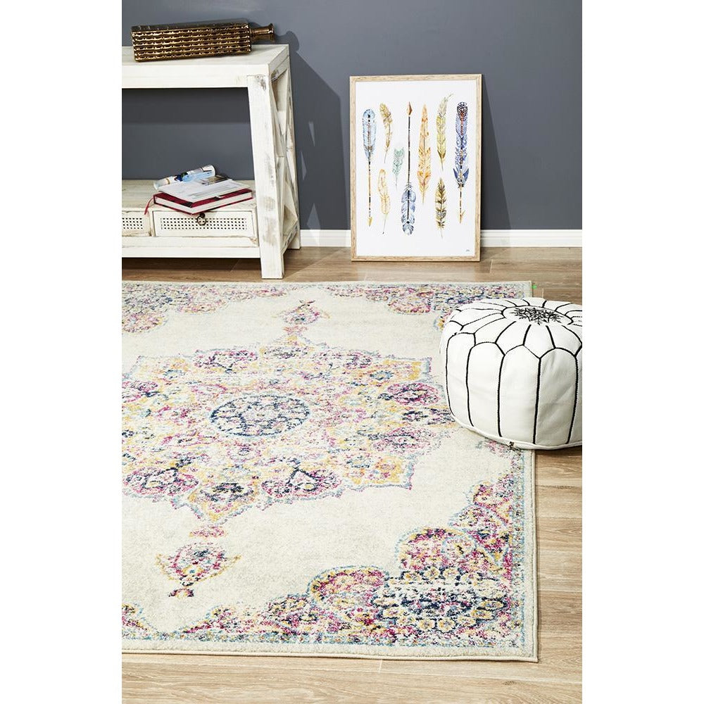 Adoni 154 Transitional Bone Multi Coloured Rug - Rugs Of Beauty - 2