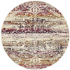 Adoni 155 Transitional Fuchsia Multi Coloured Round Rug - Rugs Of Beauty - 1