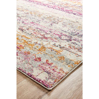 Adoni 155 Transitional Bohemian Fuchsia Multi Coloured Runner Rug - Rugs Of Beauty - 3