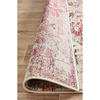 Adoni 155 Transitional Bohemian Fuchsia Multi Coloured Runner Rug - Rugs Of Beauty - 7