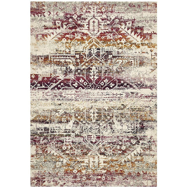 Adoni 155 Transitional Fuchsia Multi Coloured Rug - Rugs Of Beauty - 1