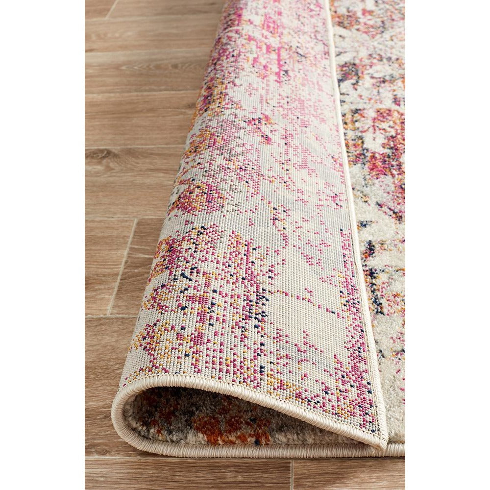 Adoni 155 Transitional Bohemian Fuchsia Multi Coloured Rug - Rugs Of Beauty - 7