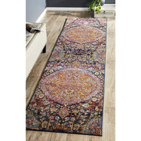Adoni 157 Bohemian Pink Rust Multi Coloured Runner Rug - Rugs Of Beauty - 2