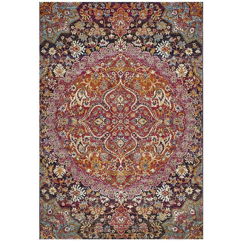 Adoni 157 Transitional Pink Rust Multi Coloured Rug - Rugs Of Beauty - 1