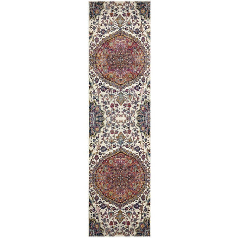 Adoni 157 Transitional Rust Beige Multi Coloured Runner Rug - Rugs Of Beauty - 1
