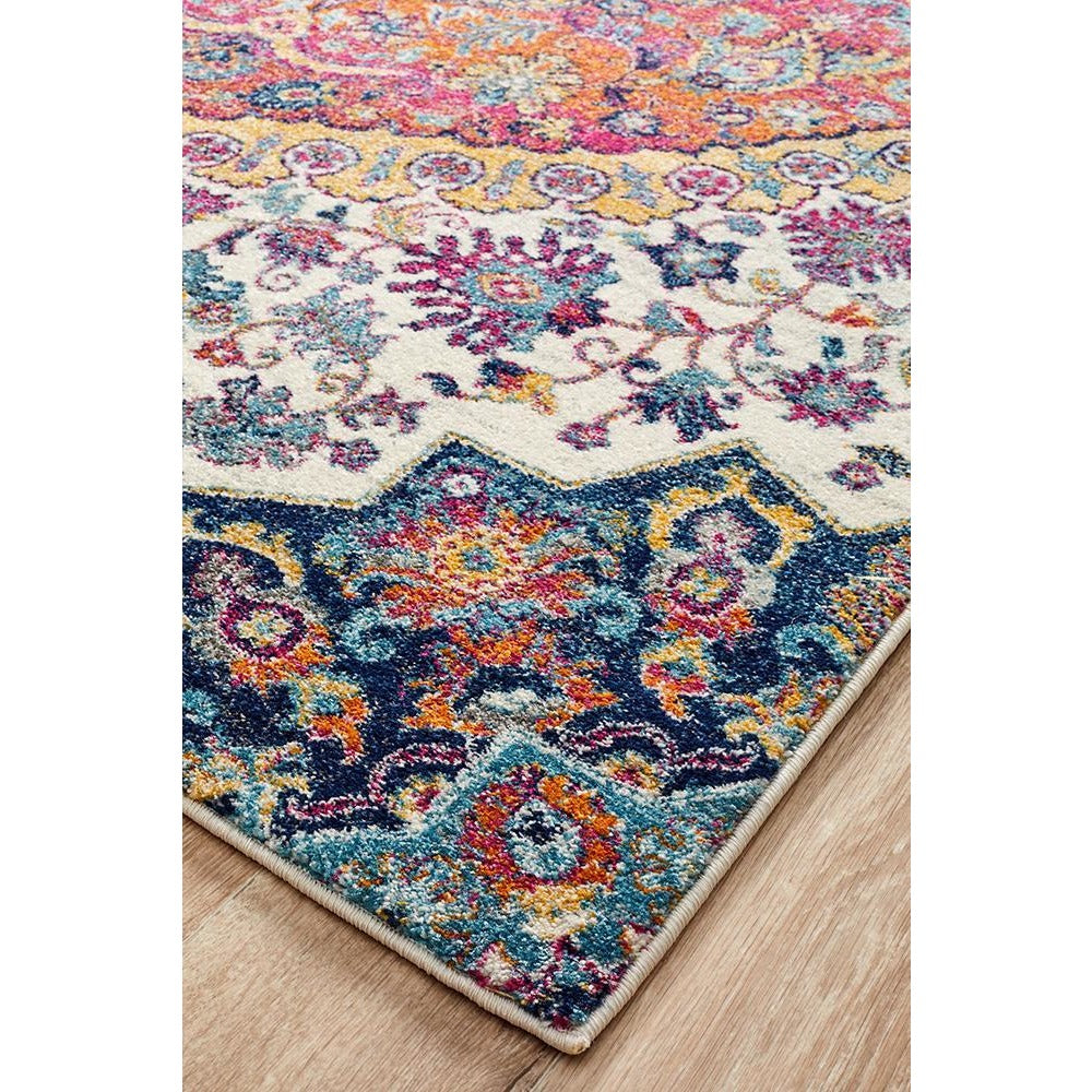 Adoni 157 Transitional Bohemian Rust Beige Multi Coloured Rug - Rugs Of Beauty - 5