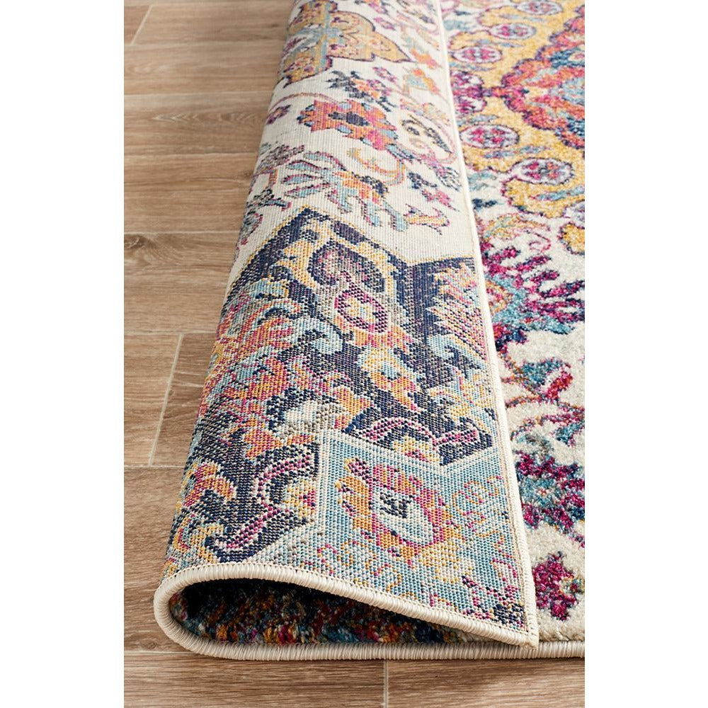 Adoni 157 Transitional Bohemian Rust Beige Multi Coloured Rug - Rugs Of Beauty - 7
