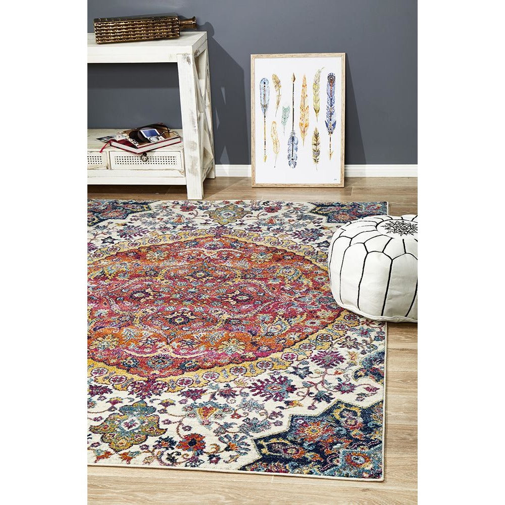 Adoni 157 Bohemian Rust Beige Multi Coloured Rug - Rugs Of Beauty - 2