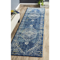 Adoni 159 Bohemian Navy Blue Runner Rug - Rugs Of Beauty - 2