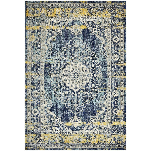 Adoni 159 Transitional Navy Blue Rug - Rugs Of Beauty - 1