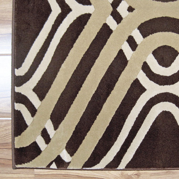 Corby 1364 Dark Brown Modern Patterned Rug - Rugs Of Beauty - 4