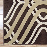 Corby 1364 Dark Brown Modern Patterned Rug - Rugs Of Beauty - 4