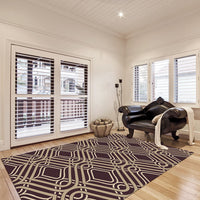 Corby 1364 Dark Brown Modern Patterned Rug - Rugs Of Beauty - 2