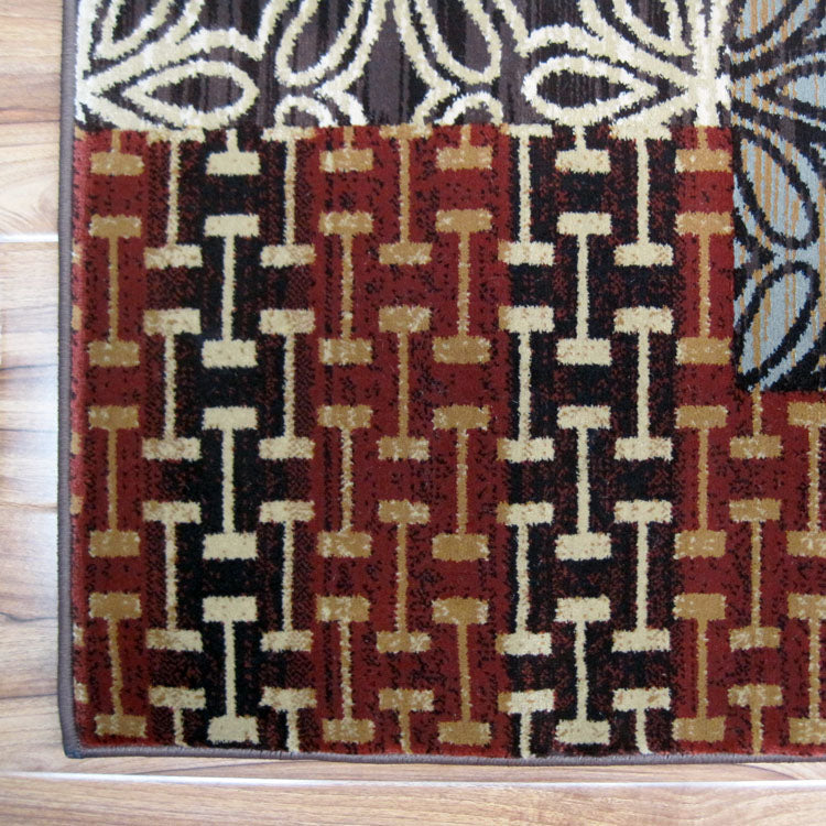 Corby 1357 Earth Coloured Modern Patterned Rug - Rugs Of Beauty - 4