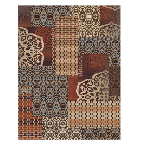 Corby 1357 Earth Coloured Modern Patterned Rug - Rugs Of Beauty - 1