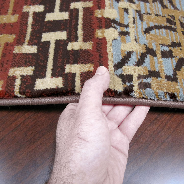 Corby 1357 Earth Coloured Modern Patterned Rug - Rugs Of Beauty - 7