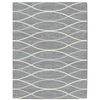 Caldwell Grey Thin Wave Abstract Patterned Modern Rug - 1