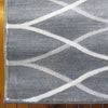 Caldwell Grey Thin Wave Abstract Patterned Modern Rug - 5