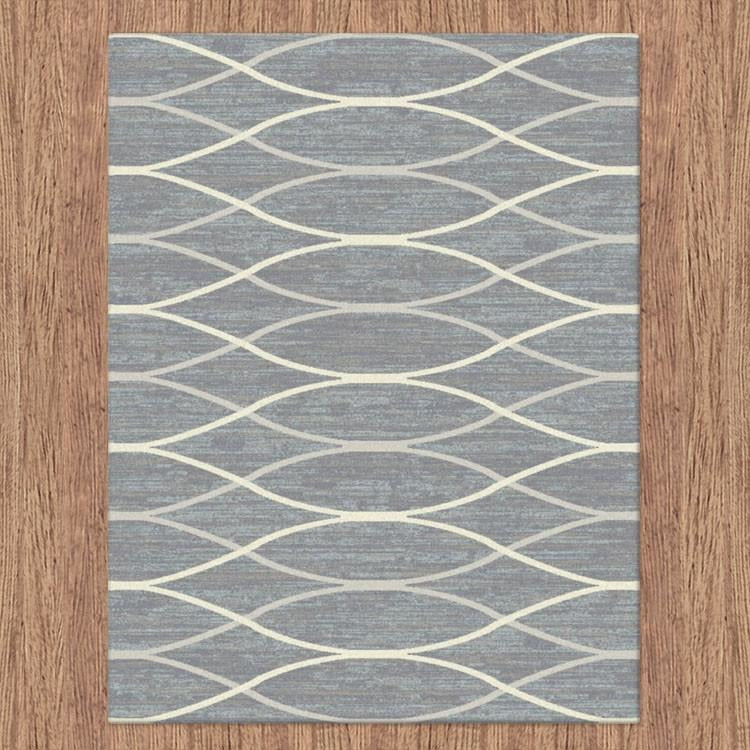 Caldwell Grey Thin Wave Abstract Patterned Modern Rug - 3