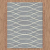 Caldwell Grey Thin Wave Abstract Patterned Modern Rug - 3