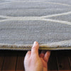 Caldwell Grey Thin Wave Abstract Patterned Modern Rug - 6