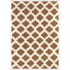 Flat Weave Quatrefoil Wool Rug Brown Ivory - Rugs Of Beauty