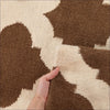 Flat Weave Quatrefoil Wool Rug Brown Ivory - Rugs Of Beauty