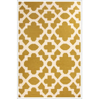 Flat Weave Trellis Design Green White Rug - Rugs Of Beauty
