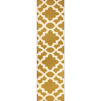 Flat Weave Trellis Design Green White Rug - Rugs Of Beauty