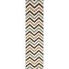 Flat Weave Chevron Design Rug Blue Brown - Rugs Of Beauty