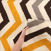 Flat Weave Design Rug Yellow Brown - Rugs Of Beauty