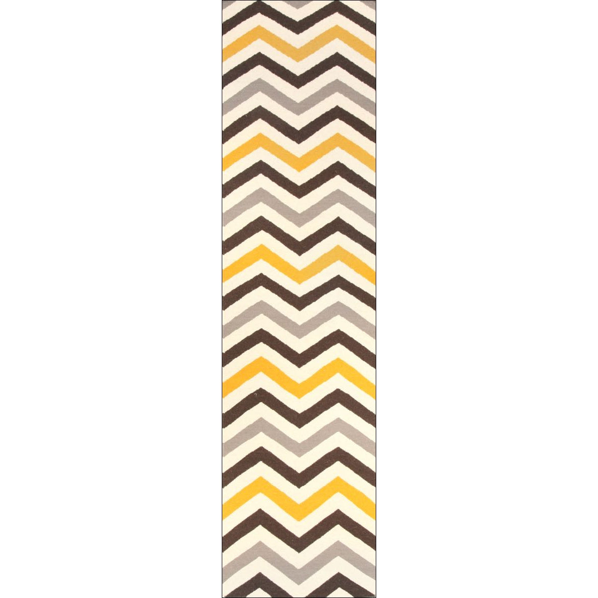 Flat Weave Design Rug Yellow Brown - Rugs Of Beauty