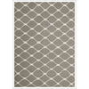 Flatweave Trellis Stitch Design Wool Rug Grey - Rugs Of Beauty