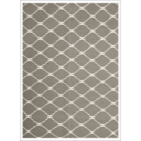 Flatweave Trellis Stitch Design Wool Rug Grey - Rugs Of Beauty