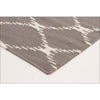 Flatweave Trellis Stitch Design Wool Rug Grey - Rugs Of Beauty