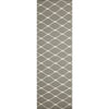 Flatweave Trellis Stitch Design Wool Rug Grey - Rugs Of Beauty