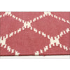 Flat Weave Trellis Stitch Design Wool Rug Pink - Rugs Of Beauty